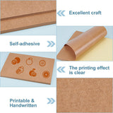 Kraft Paper Stickers, A4 Self-Adhesive Printing Paper, BurlyWood, 29x21x0.03cm