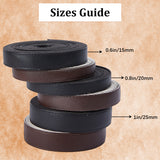 5M Flat Imitation Leather Cord, for Pillow Decor, Black, 15x2mm, about 5.47 Yards(5m)/Roll