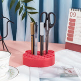 Multipurpose Silicone Storage Box, for Cosmetics Brush Holder, Pen Holder, Toothbrush Holder, Lipstick Holder, Bear, Red, 11.15x11.35x2.85cm