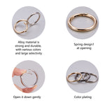 Zinc Alloy Key Clasp Findings, Spring Gate Rings, Mixed Color, 48x5mm, Inner Diameter: 38mm