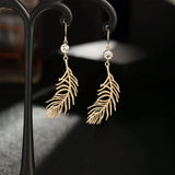 Brass Pendants, Feather, Real 18K Gold Plated, 37.5x12.5x1.5mm, Hole: 1.2mm, 12pcs/box