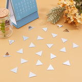 Acrylic Self Adhesive Mirror Wall Stickers, For Mirror Wall Decorations, Triangle, Silver, 19x19x1mm, 201pcs/box