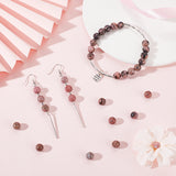 2 Strands Natural Rhodonite Beads Strands, Round, 8mm, Hole: 1mm, about 44pcs/strand, 14.9 inch~15.1 inch