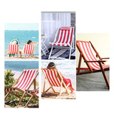 Oxford Canvas Chair, with Stripe Pattern, Beach Chair Cloth Replacement Supplies, Red, 1135x435x1.5mm