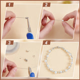 DIY Beading Jewelry Making Finding Kit, Include Brass Crimp Beads, 304 Stainless Steel Bead Tips, Lobster Claw Clasps, Jump Rings, Tiger Tail Wire, Stainless Steel Color, Wire: 0.38mm, 15m/set