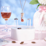 DIY Wish Bottle Pendant Making Kit, Including Clear Glass Tube Bottle Pendants, Iron Cap Pendant Bails, Antique Bronze & Platinum, 18Pcs/bag