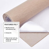 Polyester Felt Sticker, Self Adhesive Fabric, Rectangle, Khaki, 40x0.1cm, 2m/roll