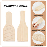 2Pcs 2 Style Wood Clay Clapper Board, Wooden Figurine Clay Molding Tool, Navajo White, 18.1~18.9x6.2~6.95x1.45~1.6cm, 1pc/style