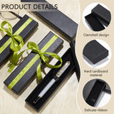 Cardboard Pen Package Boxes, Pen Gift Boxes, Rectangle, Black, 17.4x4.4x2.2cm