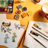 7 Sheets 7 Styles Retro Theme PVC Plastic Stamps, for DIY Scrapbooking, Photo Album Decorative, Cards Making, Mixed Patterns, 16x11x0.3cm, 1 sheet/style