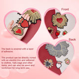 8Pcs 8 Style Computerized Embroidery Cloth Iron on/Sew on Patches, Costume Accessories, Appliques, Mixed Shape, Mixed Color, 58~205x44~190x1~2mm, 2pcs/style