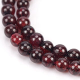 Natural Garnet Beads Strands, Round, 4mm, Hole: 1mm, about 98pcs/Strand, 15.55''(39.5cm), 2strand/box