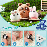 DIY Doll Toys Puppet Plush Animal Making, with Plastic Safety Noses and Eyes, Mixed Color, Eye: 8~15mm, Nose: 8~17.5mm