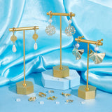 18Pcs 3 Style Brass Clip-on Earring Findings, with 20Pcs Plastic Pads, Golden, 13~15.5x11~17x1.5~7.5mm, 6Pcs/style