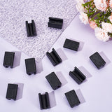 40Pcs 4 Style Plastic Non-slip U Shaped Chair Foot Protectors, Floor Glides Tubing Caps Covers, Black, 28x18.5~19x13~17.5mm, Inner Diameter: 7.5~13mm, 10pcs/style