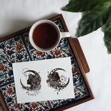 Custom PVC Plastic Clear Stamps, for DIY Scrapbooking, Photo Album Decorative, Cards Making, Moon, 160x110x3mm