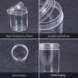 Column Plastic Bead Containers, Clear, 39x50mm, 24pcs/set
