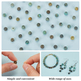 Frosted Natural African Turquoise(Jasper) Round Beads Strands, 6mm, Hole: 1mm, about 63pcs/strand, 15.5 inch, 126pcs