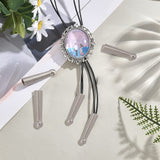 10Pcs Alloy Cord Ends, Bolo Tie End Caps, Cone, Platinum, 25.5x6mm, Inner Diameter: 4.5mm