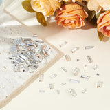 180Pcs 6 Style Glass Rhinestone Cabochons, Pointed Back & Back Plated, Faceted, Rectangle, Crystal, 3~10x2~5x1.5~3mm, 30pcs/style