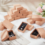 Cardboard Jewelry Set Box, for Ring, Necklace, Rectangle, Tan, 8x5x3cm