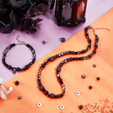 DIY Jewelry Beads Kits, Including ABS Plastic Imitation Pearl & Glass & Acrylic & Lampwork Beads,  Natural Lava Rock & Synthetic Black Stone Beads, Mixed Color, 6x5mm, Hole: 1mm; about 522pcs/box