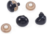 Craft Kits, with Craft Plastic Doll Eyes Stuffed Toy Eyes, Safety Eyes and Plastic Nose, Black, Nose: 6.5~12x9~15mm, about 115pcs/box, Eye: 8~16mm, about 109pairs/box