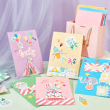 DIY Teachers' Day Theme Envelope & Card Kids Craft Kits, including Envelope, Paperboard and Rectangle Konfetti, Silk Ribbon, Rhinestone and Paper Accessories, Mixed Color, 180x125x0.4mm