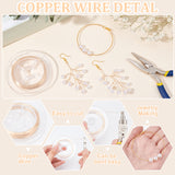 Copper Wire for Jewelry Craft Making, Golden, 24 Gauge, 0.5mm, about 65.62 Feet(20m)/Roll