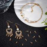 80Pcs 2 Styles Brass Charms, Chain Extender Drop, Teardrop, Real 18K Gold Plated, 6~8x3~4mm, Hole: 1mm, 40pcs/style