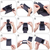 Kraft Paper Folding Box, Drawer Box, Rectangle, Black, 17.2x10.2x4.2cm, 16pcs/set