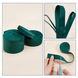 3 Rolls 3 Styles Velvet Ribbon, Flat Cotton Ribbon, for Jewelry, Craft Making, Teal, 3/8~2 inch(10~50mm), about 2.19 Yards(2m)/roll, 1 roll/style