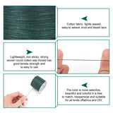 1 Roll Round Waxed Polyester Cords, Twisted Cord, Dark Green, 0.5mm, about 115.92 yards(106m)/roll