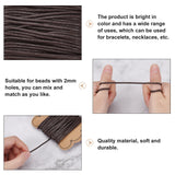 10m Chinese Waxed Cotton Cord, Coffee, 2mm, 10m/bag