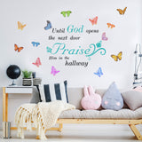 PVC Wall Stickers, for Wall Decoration, Butterfly Pattern, 230x590mm