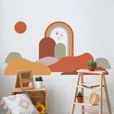 PVC Wall Stickers, Wall Decoration, Mountain Pattern, 390x1180mm