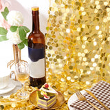 Polyester Sequin Table Runners, Wedding Table Decoration, Rectangle, Goldenrod, 305x2mm, 2.75m /sheet