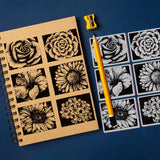 Rubber Clear Stamps, for Card Making Decoration DIY Scrapbooking, Flower, 22x18x0.8cm