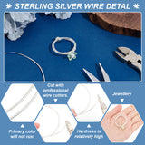 1Pc 999 Fine Silver Sterling Silver Wire, Round, for Rings Bangles Jewelry Making, 1 Sheet Double Sided Suede Fabric Silver Polishing Cloth, Silver, Wire: 1.1mm, about 1.64 Feet(0.5m)/pc