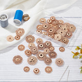 24Pcs 4 Style Alloy & Brass Snap Buttons, Sew on Press Buttons, Garment Buttons, for Costume Jacket Coat Accessories, Light Gold, 15~24.5x6~7mm, 6pcs/style