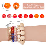 8 Strands 8 Style Glass Beads Strands, Opaque & Electroplate AB Color Plated, Faceted, Rondelle, for Valentine's Day, Red, 6x5mm, Hole: 1mm, 1 strand/style, 85~90Pcs/strand, 16.1~17.5 inch(41~43.75cm)