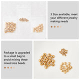 Vacuum Plating 304 Stainless Steel Spacer Beads, Flat Round, Golden, 48pcs/box