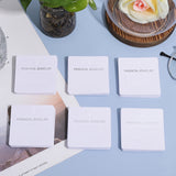 1 Set PVC Jewelry Hair Claw Clip Display Cards with Hanging Hole, Square, White, 6x6x0.04cm, Inner Diameter: 1.7x3.9cm