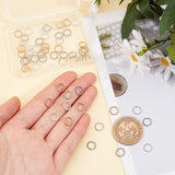 60Pcs 3 Colors Brass Soldered Jump Rings, Closed Jump Rings, Ring, Mixed Color, 8x1mm, Hole: 5.5mm, 20pcs/color