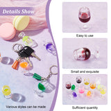 22Pcs 11 Colors Transparent Resin Pendants, Wine Glass/Goblet Charm, Mixed Color, 38.5x20.5mm, Hole: 2.5mm, 2pcs/color