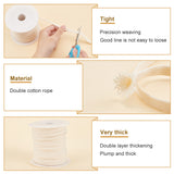 25M Flat Cotton Hollow Cord, Shoeslace Making, Clothes Accessories, with Plastic Spool, PapayaWhip, 8~10x1mm, about 27.34 Yards(25m)/pc
