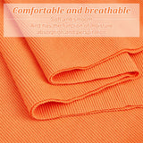 Cotton Ribbing Fabric for Cuffs, Waistbands Neckline Collar Trim, Dark Orange, 650x235x1mm