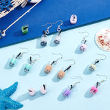 DIY Imitation Bubble Tea/Boda Milk Tea Dangle Earring Making Kits, Including Glass Bottle Pendants, Brass Earring Hooks, Mixed Color, 86pcs/box