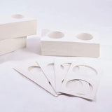 Cardboard Staple Type Coin Mylar Flip Holder Cover Case, White, 100x50x1.5mm, Hole: 40mm