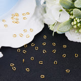 40Pcs 925 Sterling Silver Wire Guardian, Golden, 4.5x4x1mm, Hole: 0.6mm
